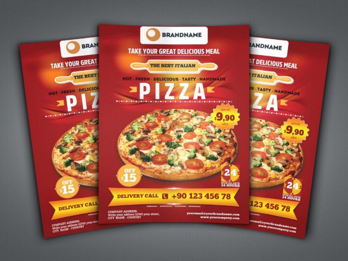 Pizza Flyer Template Psd For Restaurant Shop Promotion And Offers Graphic Cloud