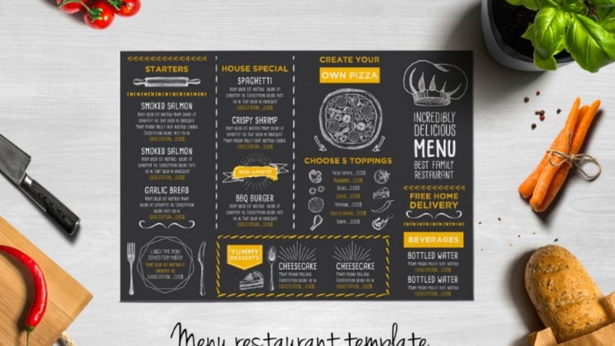 22+ Restaurant Brochure Template For Advertisement - Graphic Cloud Pertaining To Menu Template Indesign Free
