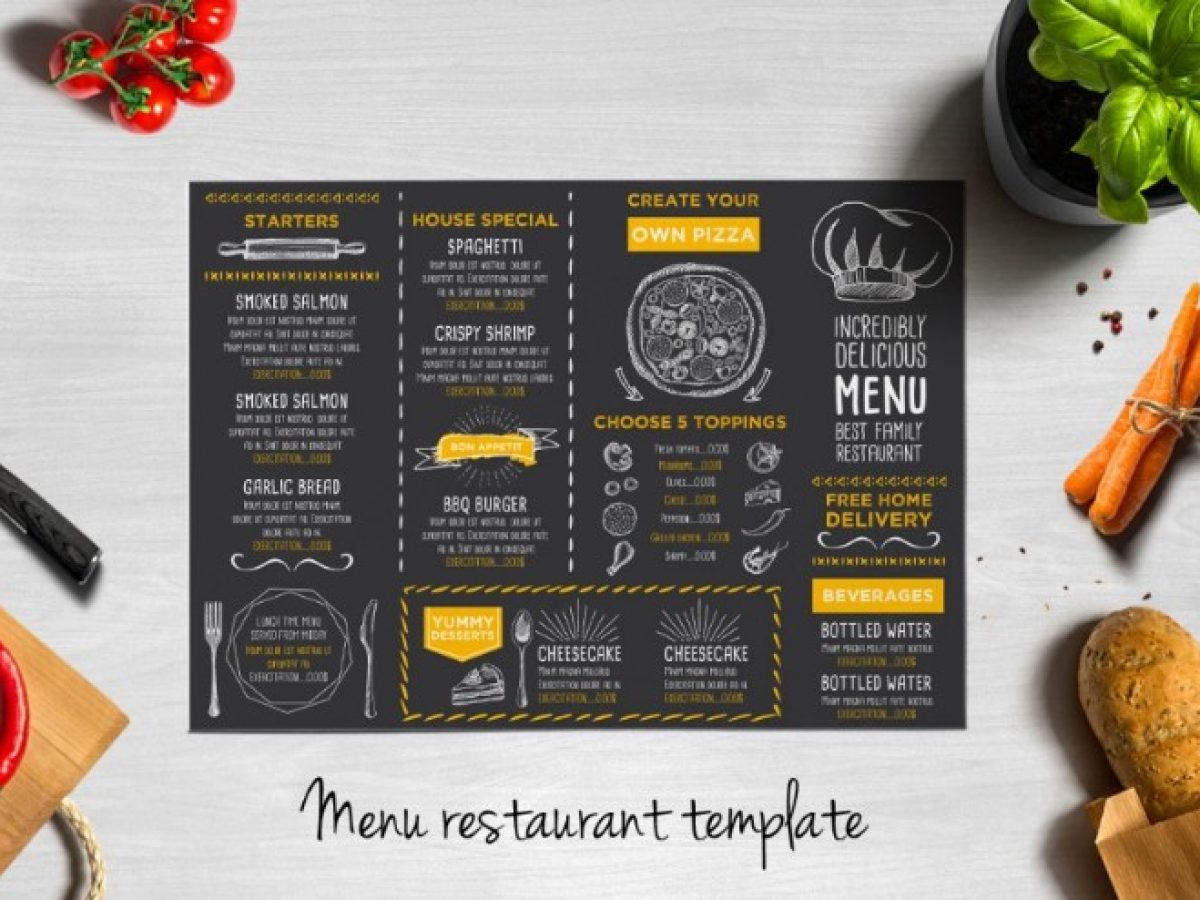 22+ Restaurant Brochure Template For Advertisement - Graphic Cloud Intended For Free Cafe Menu Templates For Word