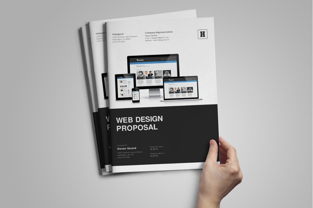 A4 Web Design Proposal Template