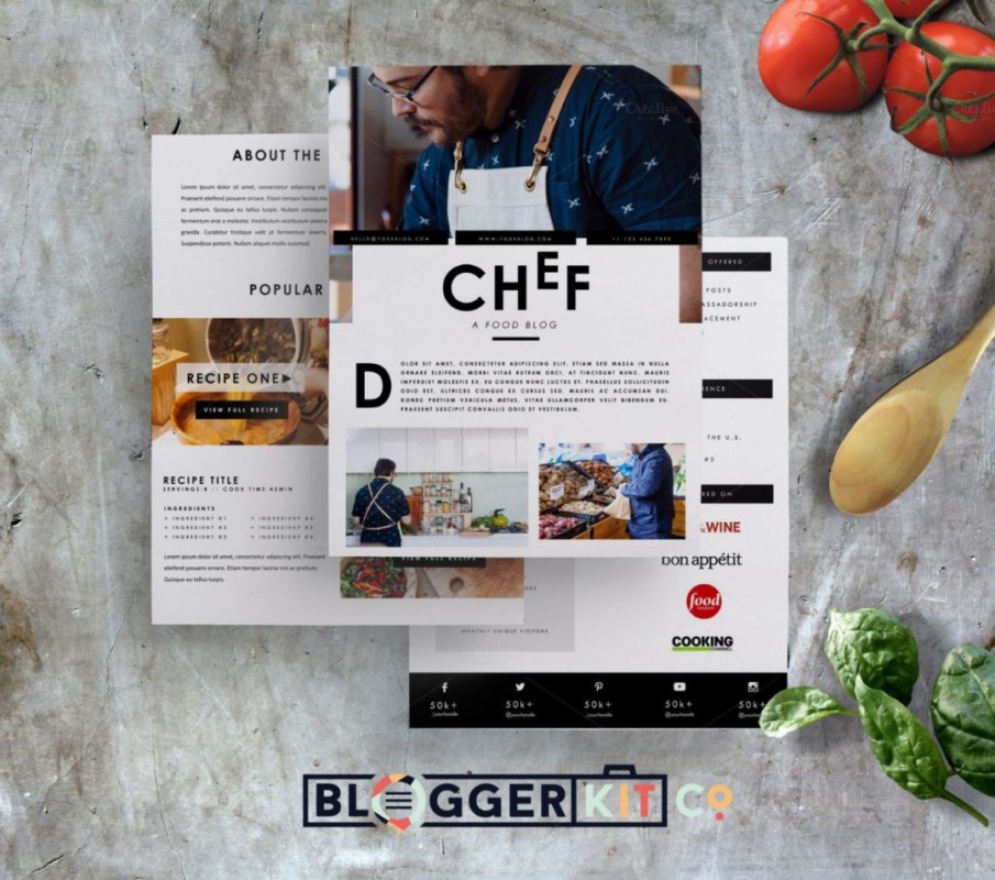 chef-resume-media-kit-template