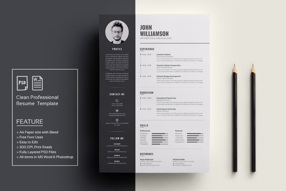 clean-psd-and-word-designer-resume-template