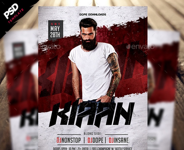 Club Party Flyer Template PSD