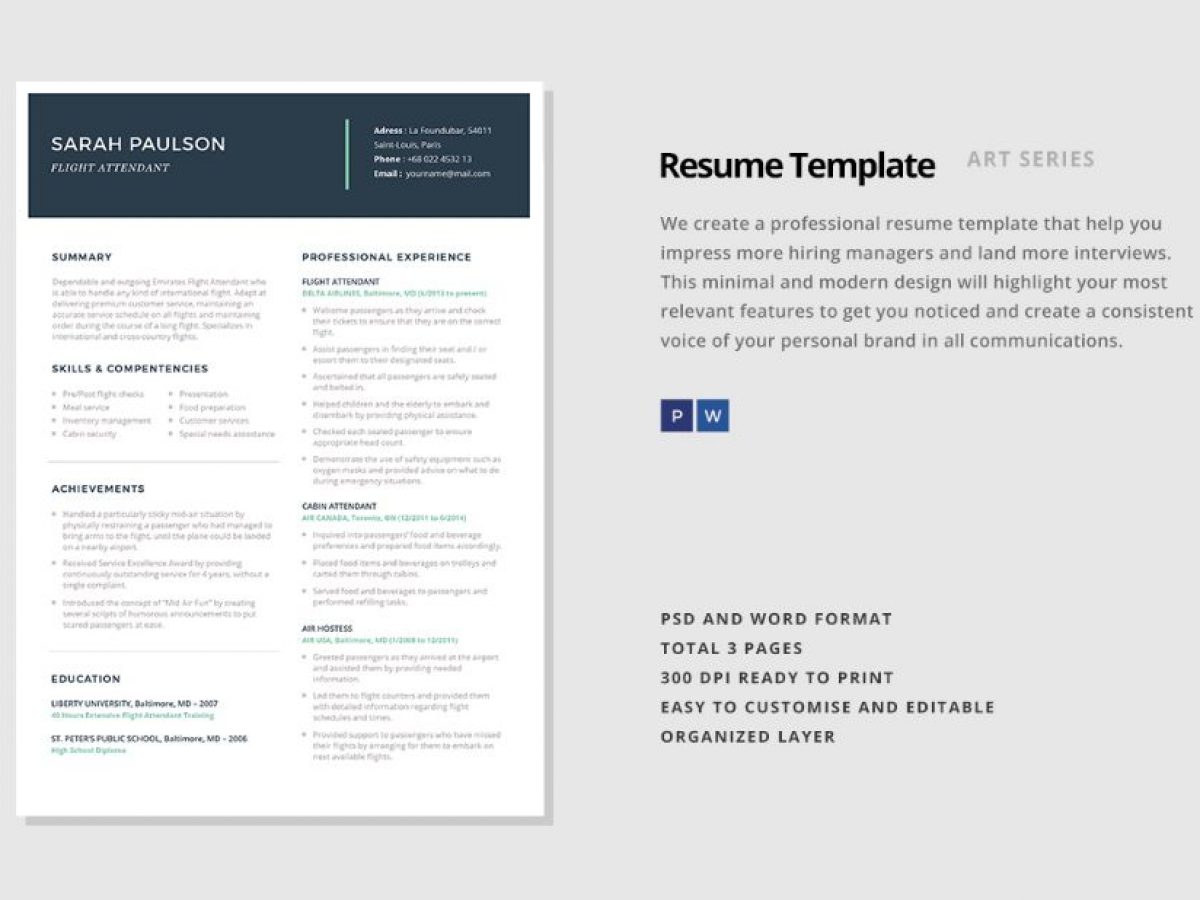Consulting Resume Template Word Psd And Indesign Format Graphic Cloud