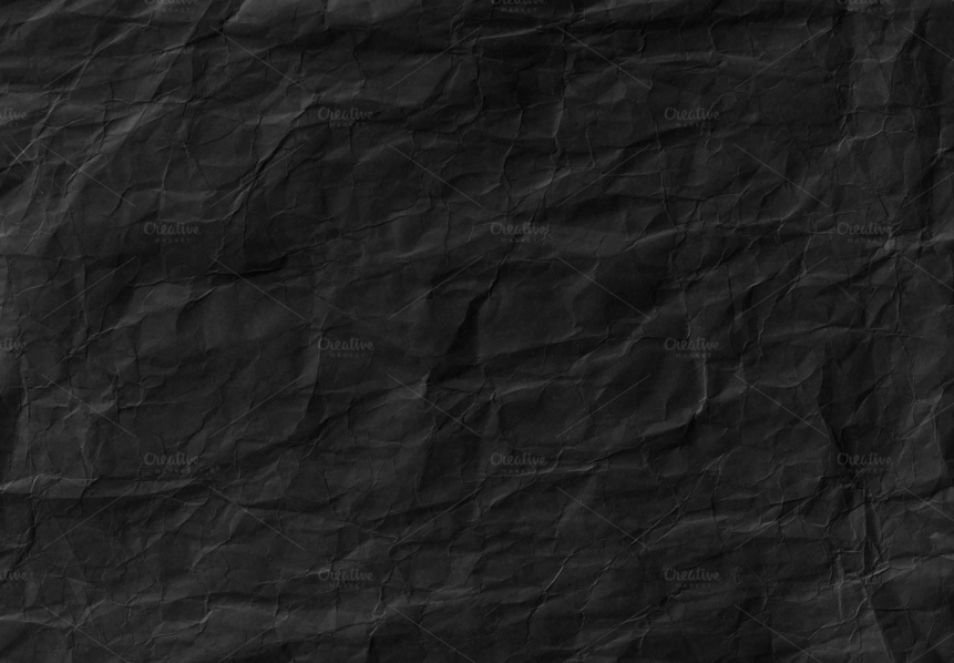 Crumpled Black Paper Texturea