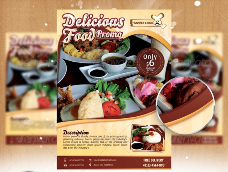 Elegant Food Flyer Template PSD