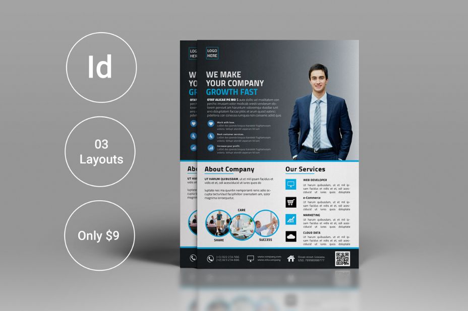 InDesign Project Flyer Template PSD