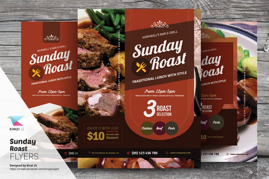 Layered Food Flyer Template PSD