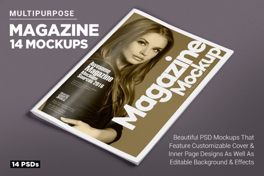 Magazine Advertisement Mockup PSD