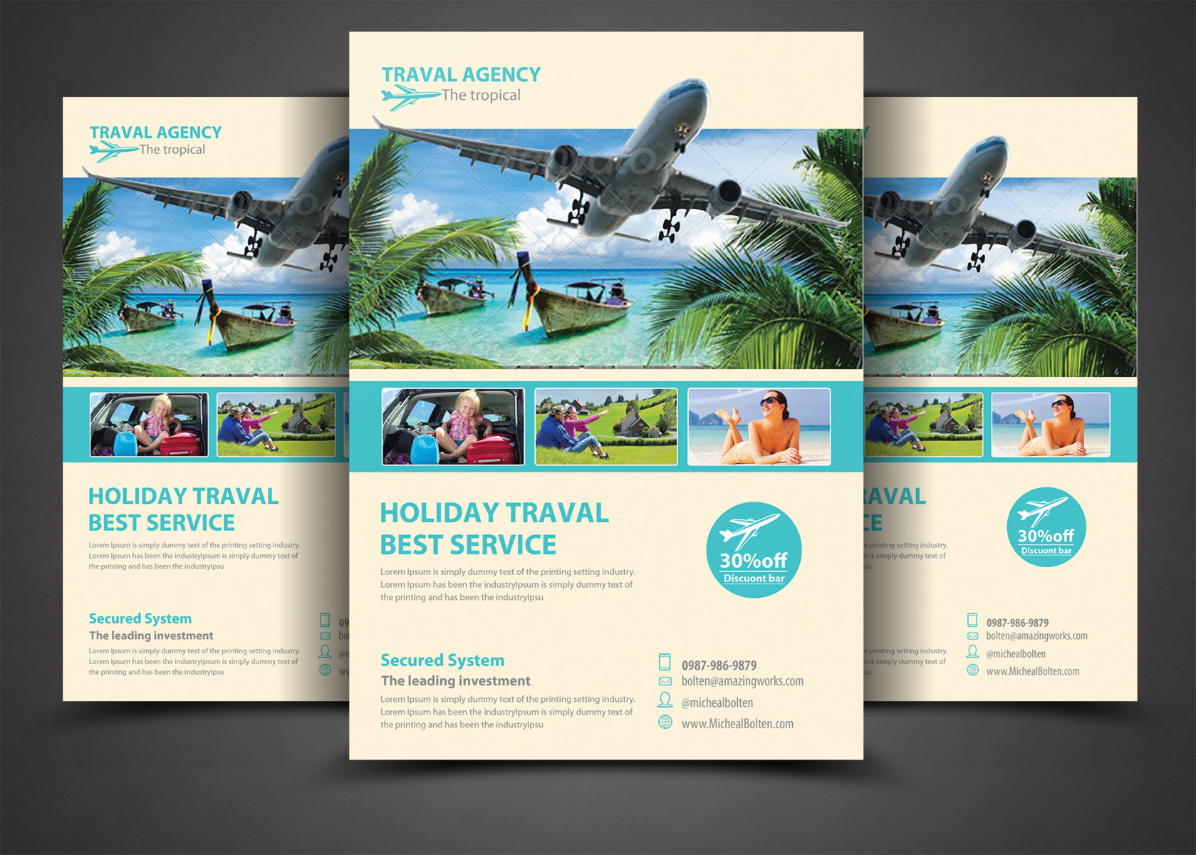 11+ Travel & Tourism Flyer PSD Templates - Graphic Cloud With Island Brochure Template