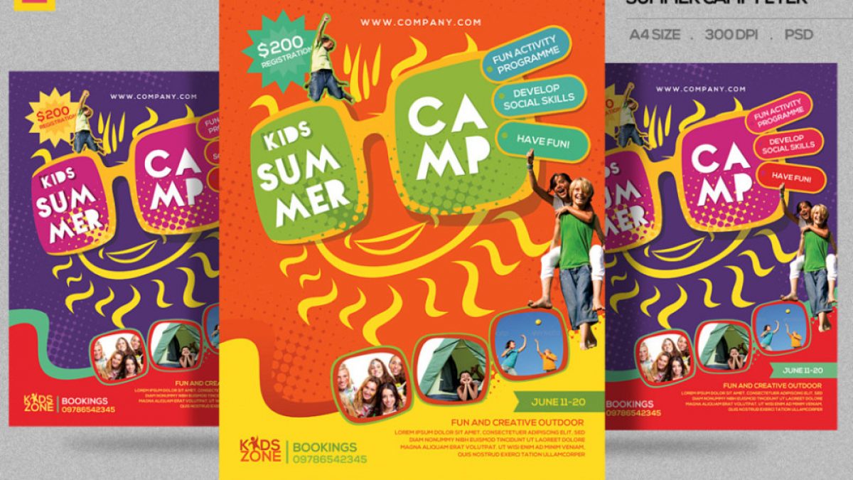 20+ Summer Camp Flyer Template PSD, Word and InDesign Template In Summer Camp Brochure Template Free Download