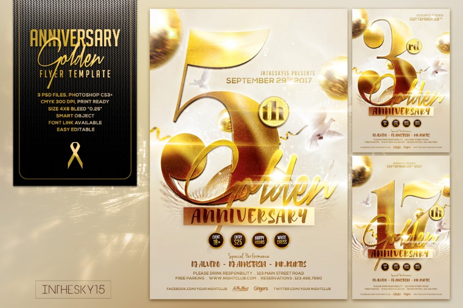 golden-anniversary-flyer-template