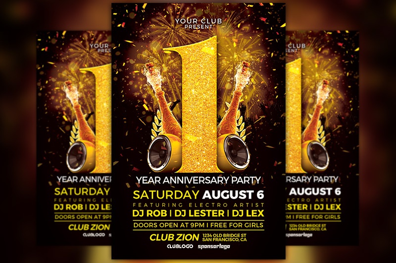 layered-anniversary-flyer-template