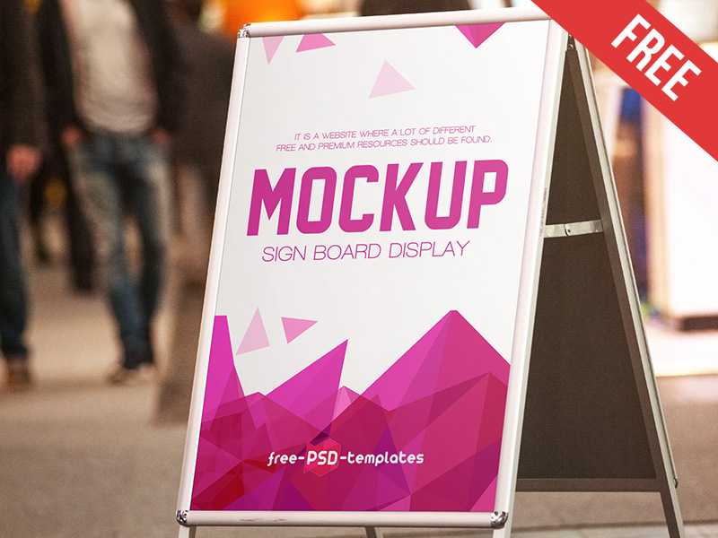 Free Signboard Mockup
