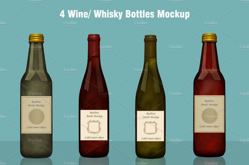Animated Whisky Bottle Mockup