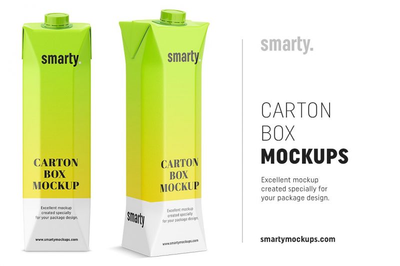 Carton Juice Branding Mockup