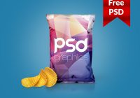 Chips Foil Bag Mockup PSD