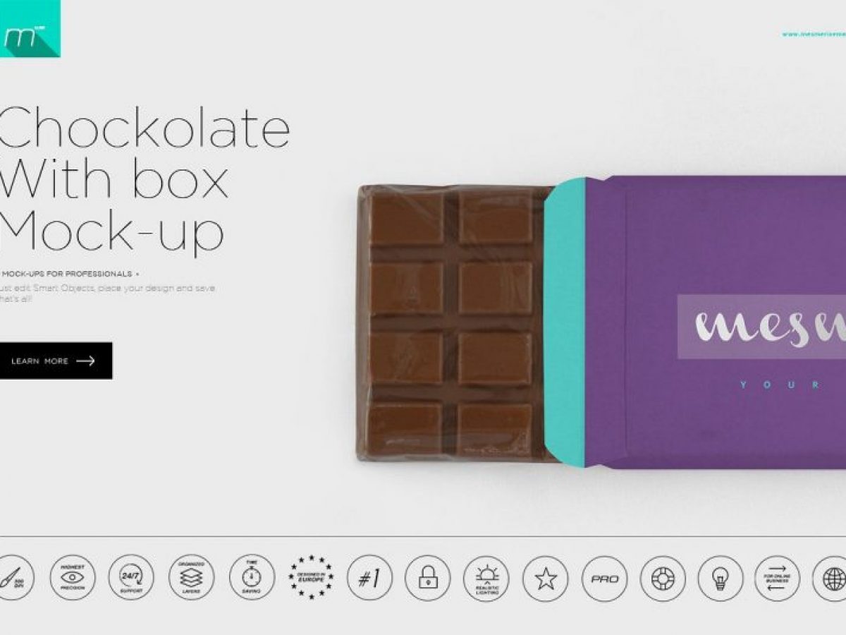 Download Chocolate Box Mockup - Free Layered SVG Files - Free ...
