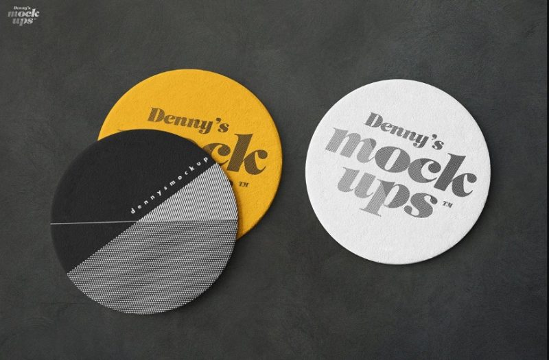 Circular Coaster Mock-up PSD