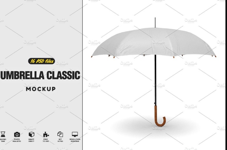 Classic Umbrella Mockup PSD