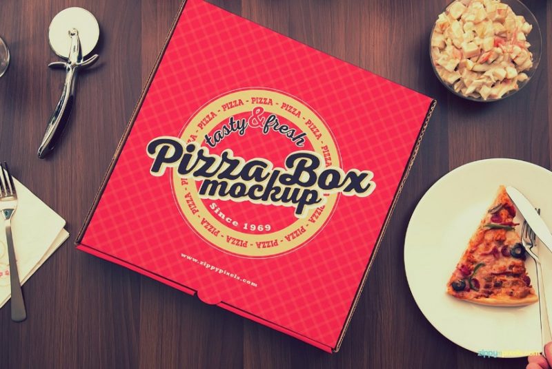 Clean Pizza Packaging Mockup