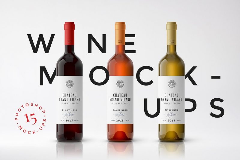 Clean Wine Label Mockup