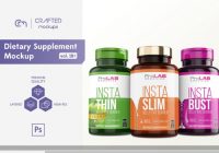 Dietry Supplements Mockup PSD