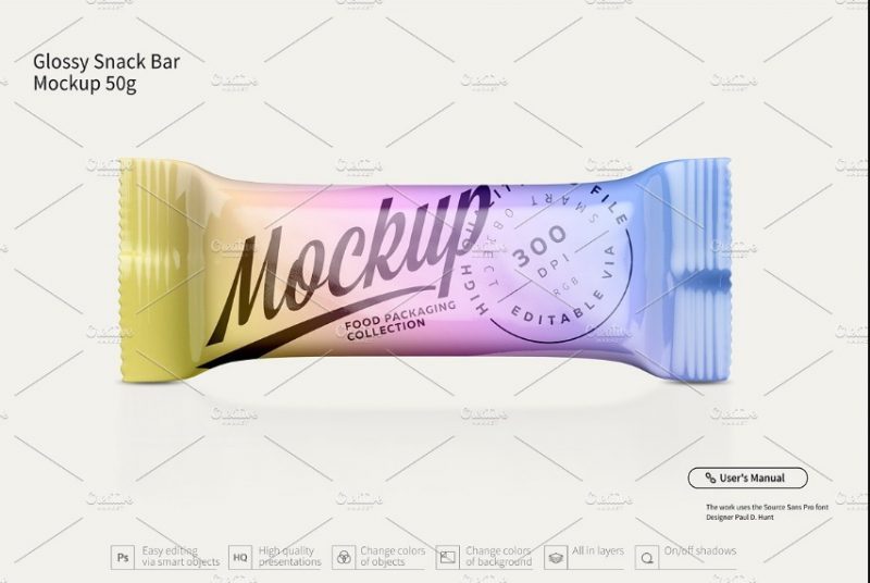 Editable Snack Bar Mockup PSD