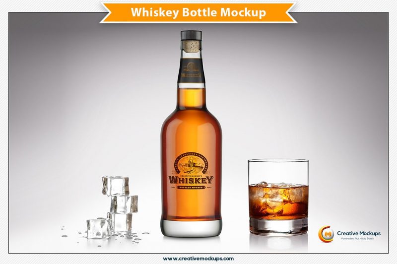 Editable Whisky Bottle Mockup