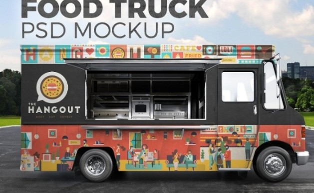 Download 7+ Food Truck Mockup PSD Free & Premium Download - Graphic ...