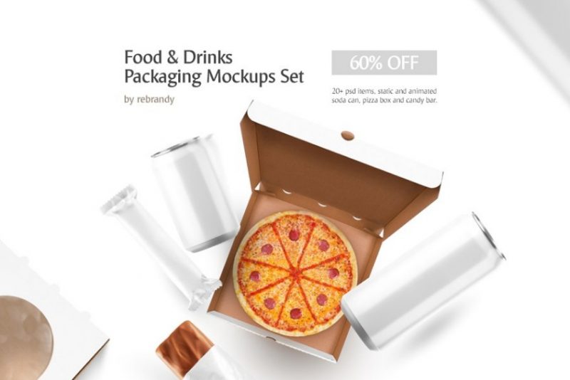 Food and Drinks Packaging Mockup