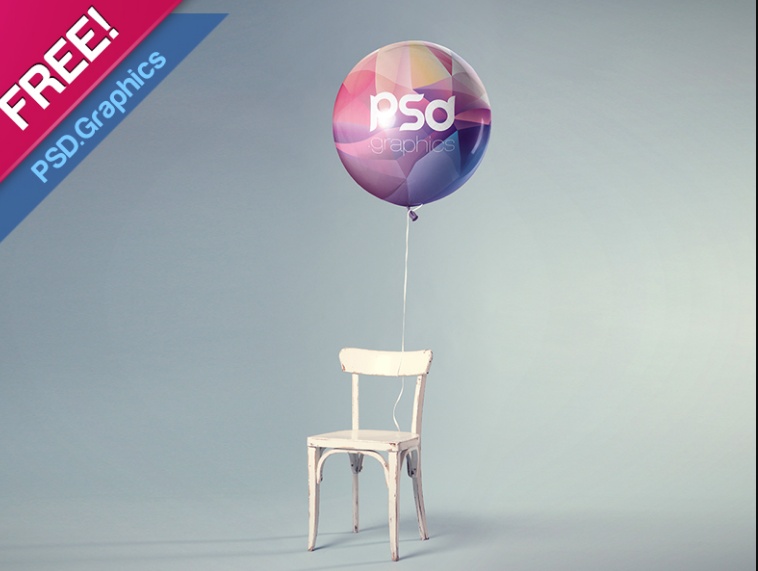 Free PSD Balloon Mockup