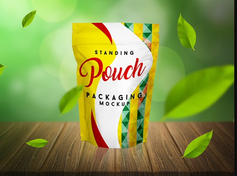 Free Standing Pouch Mockup PSD