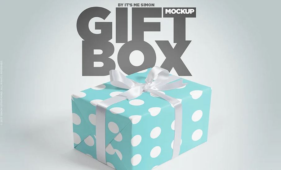 Gift box mockup