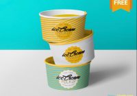 Ice Cream Cup Mockup PSD