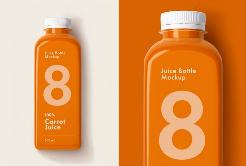 Juice Bottle Mockup Set