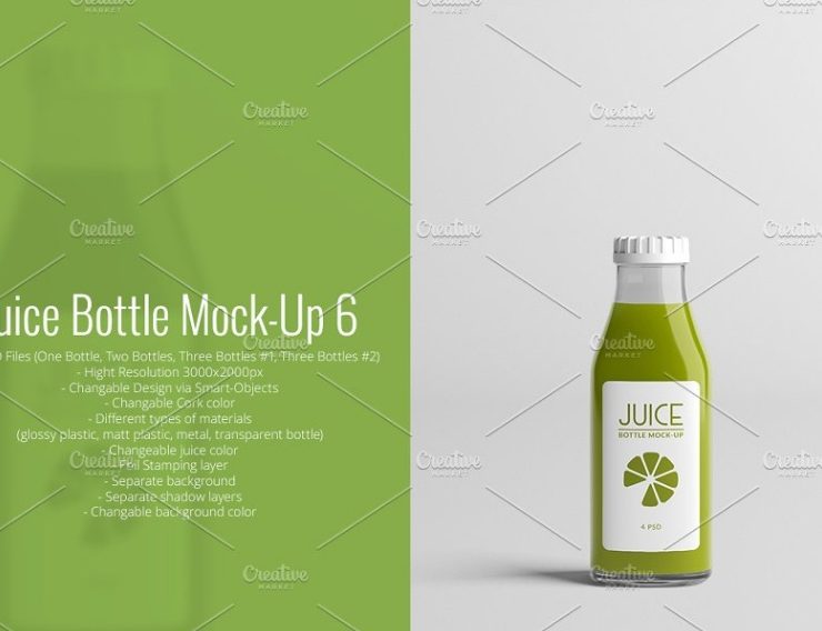 21+ Juice Bottle Mockup PSD Free and Premium