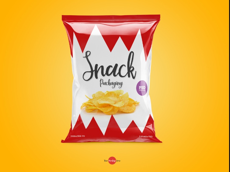 Layered Snack Packaging Mockup