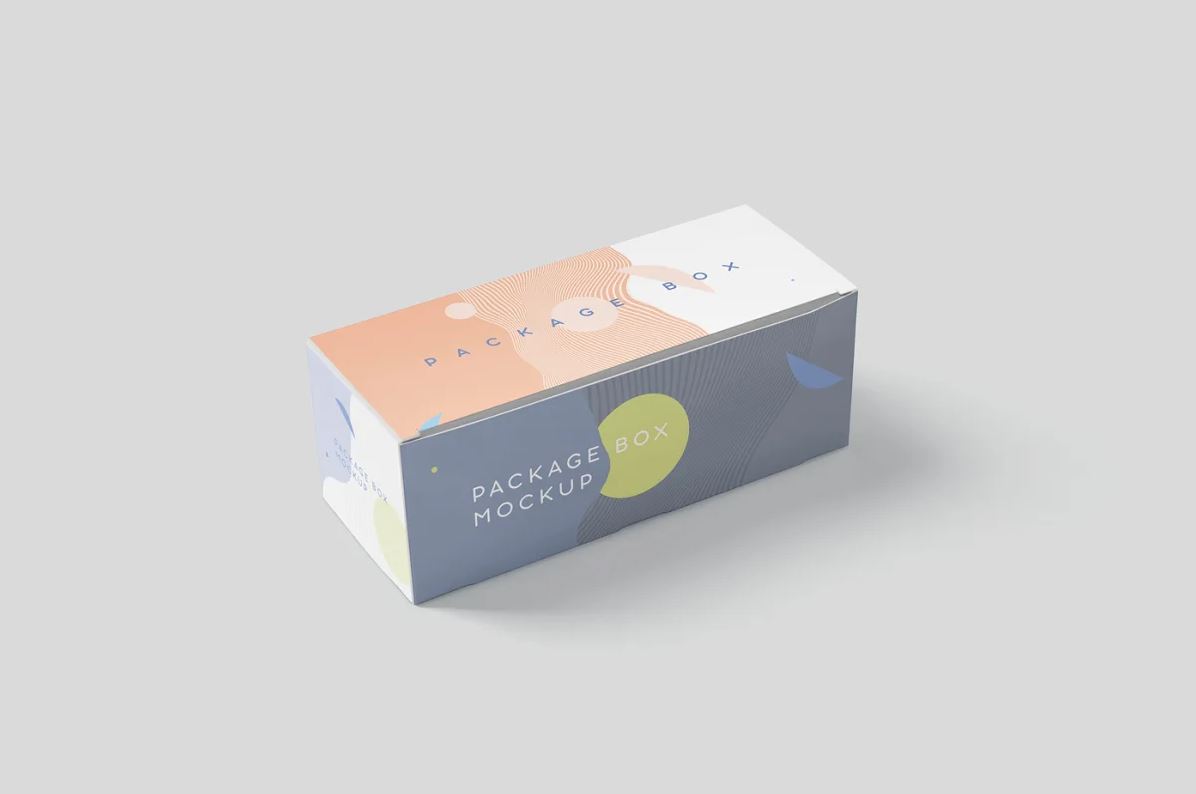 Package Box Mock-Up - Wide Rectangle