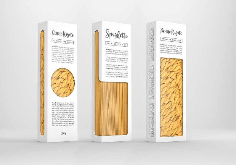 Pasta Food Packaging Mockup PSD