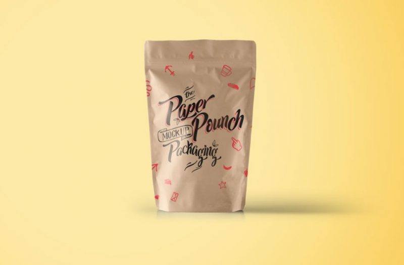 Realistic Standup Pouch Mockup PSD Free