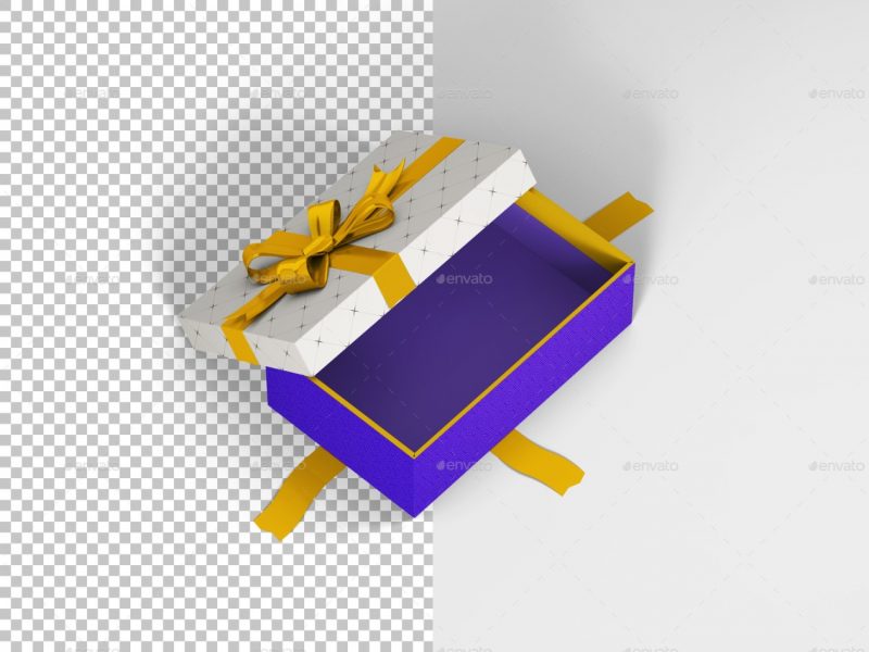 Rectangle Gift Box Packaging Mockup