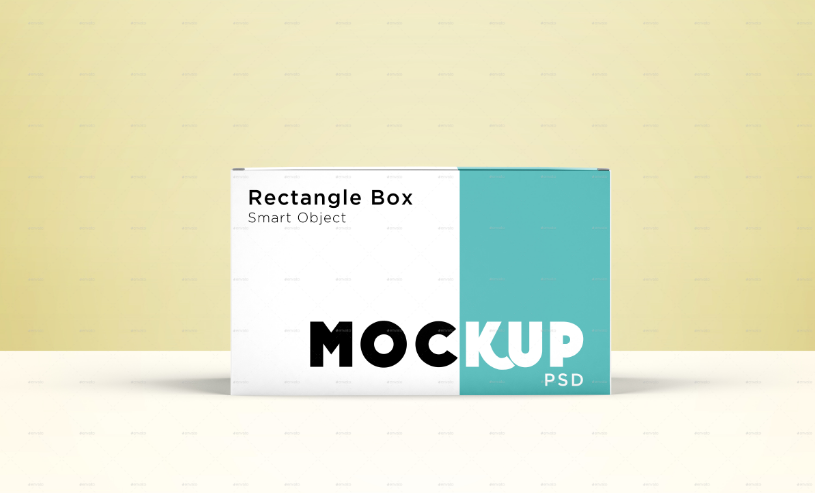 Rectangle Square Box Mockup