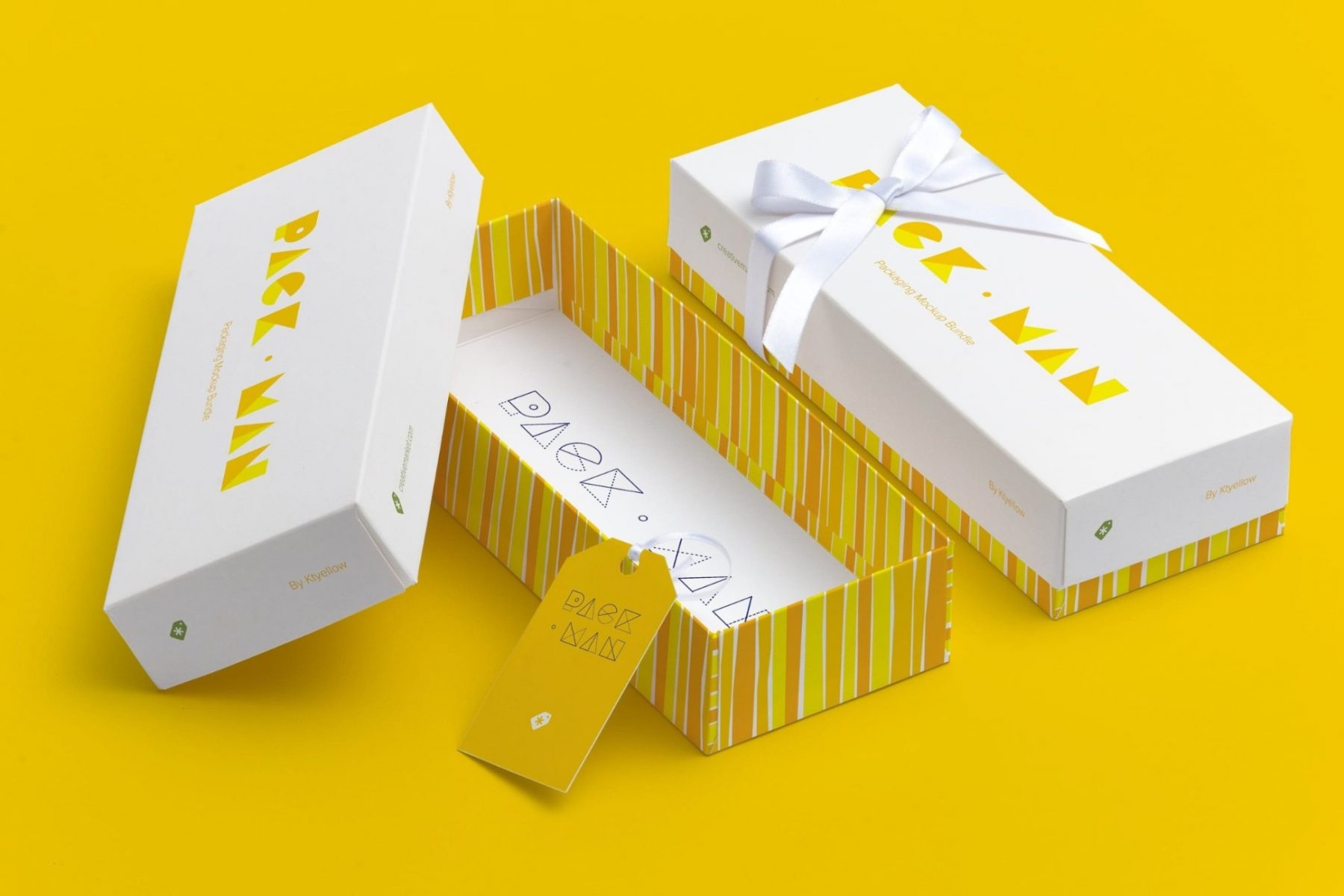 Rectangular Gift Box Mockup PSD