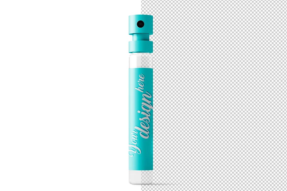 Sample Spray Perfume Bottle Mockup