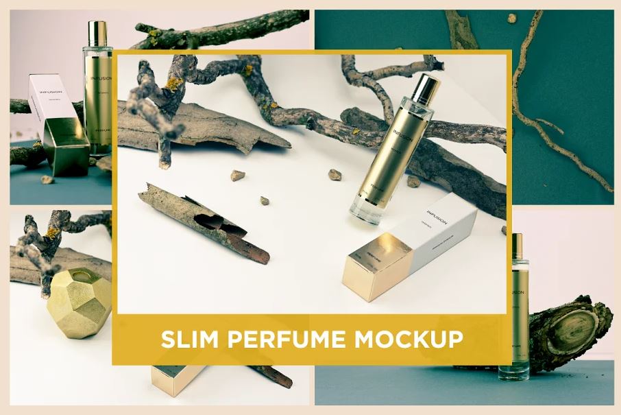 Slim Perfume Mockup