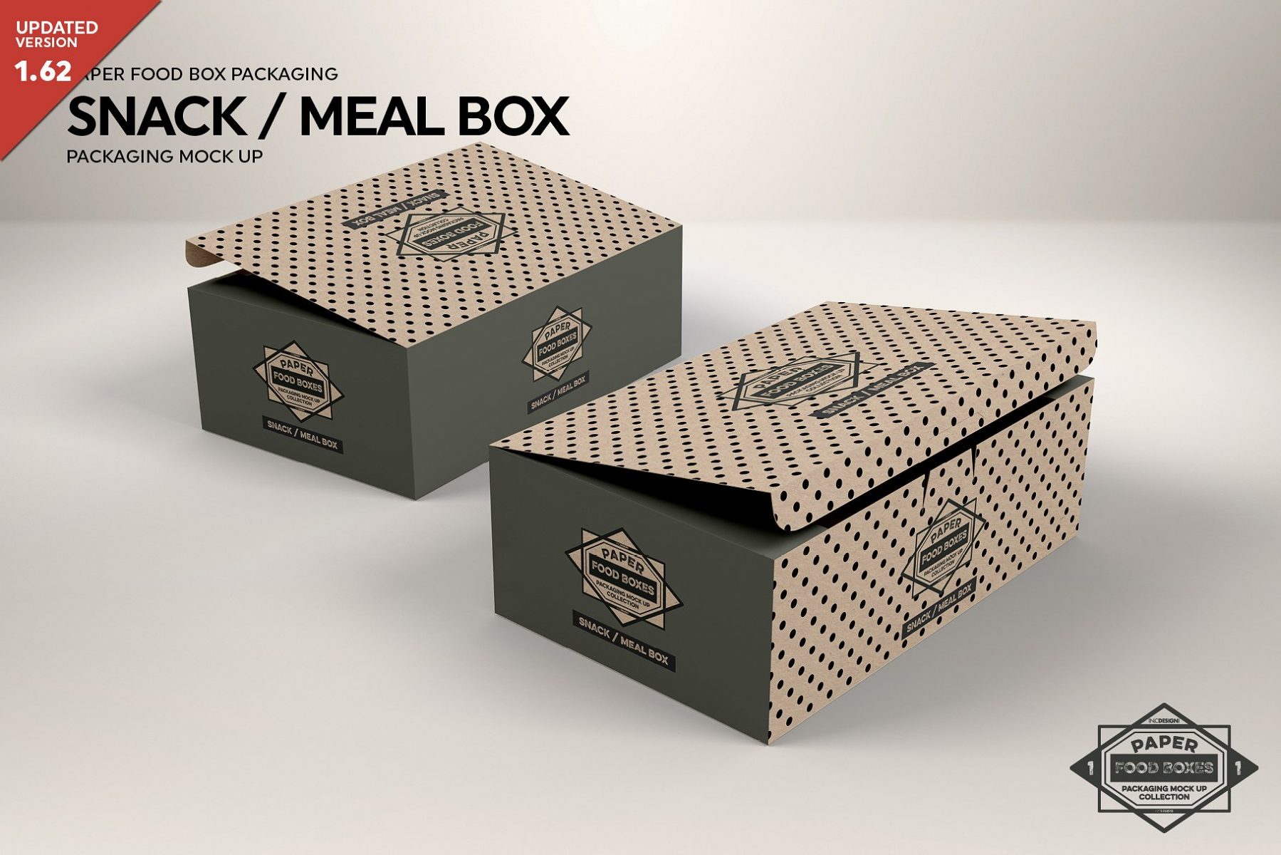 Snack Food Box Mockup PSD