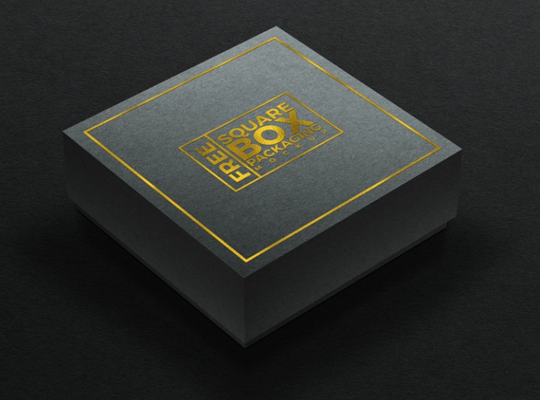 Square Box Packaging Mockup