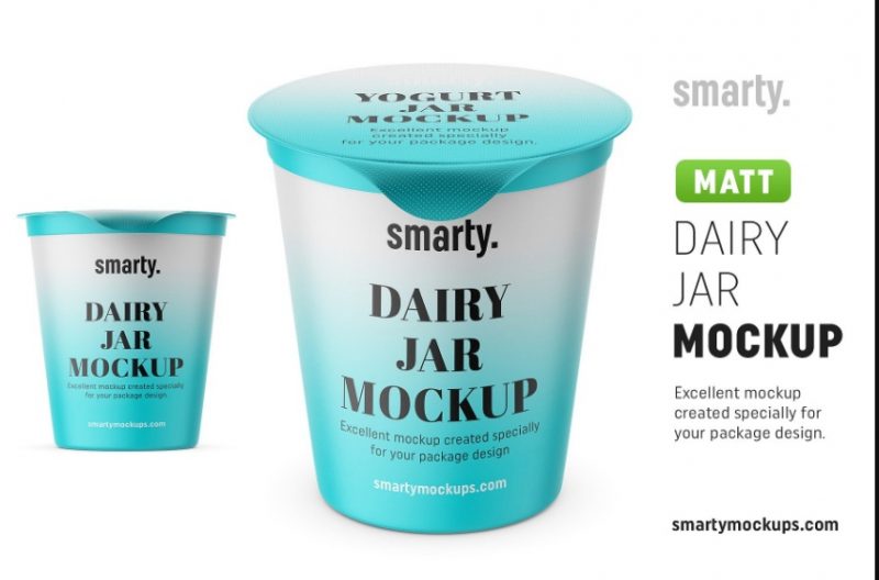 Yogurt Jar Mockup PSD