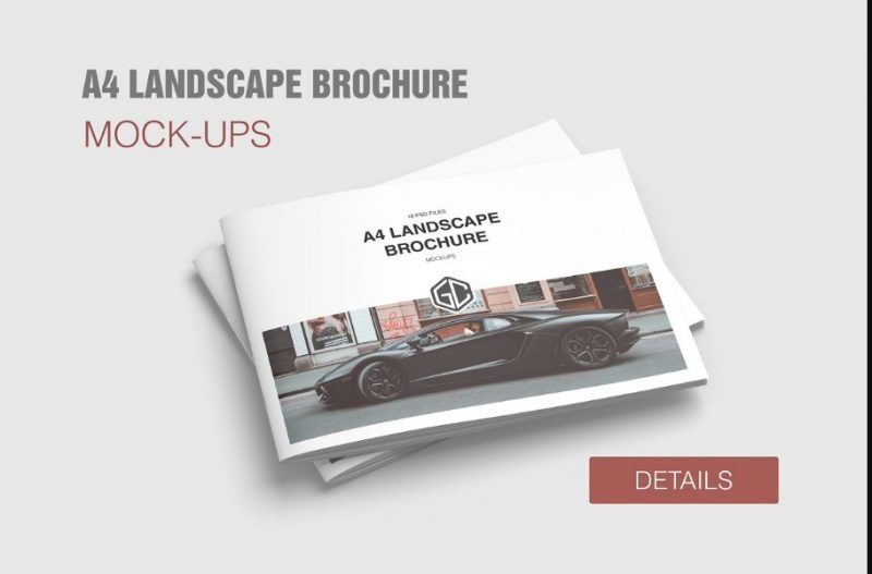 A4 Landscape Brochure Mockup